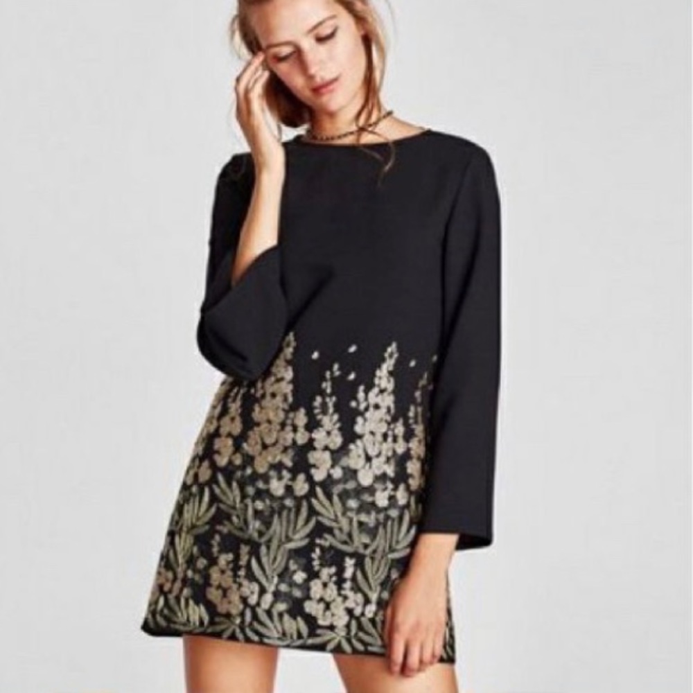 Gorgeous Zara Embroidered Dress NWT